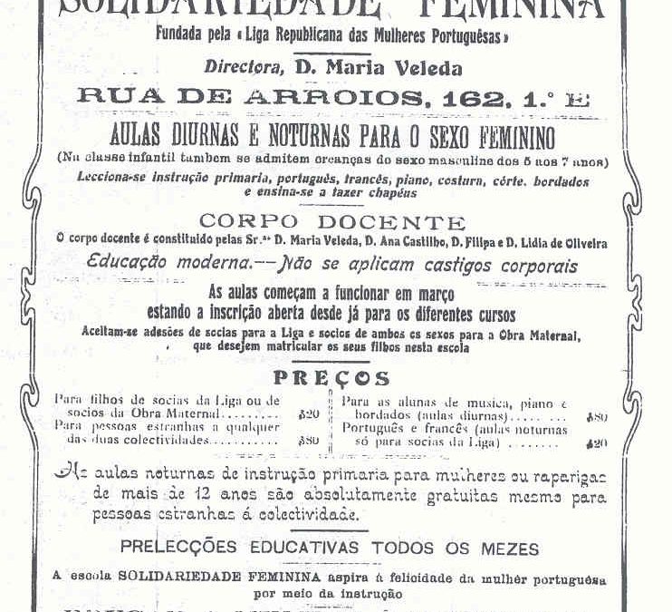 As Mulheres Republicanas e a Educação